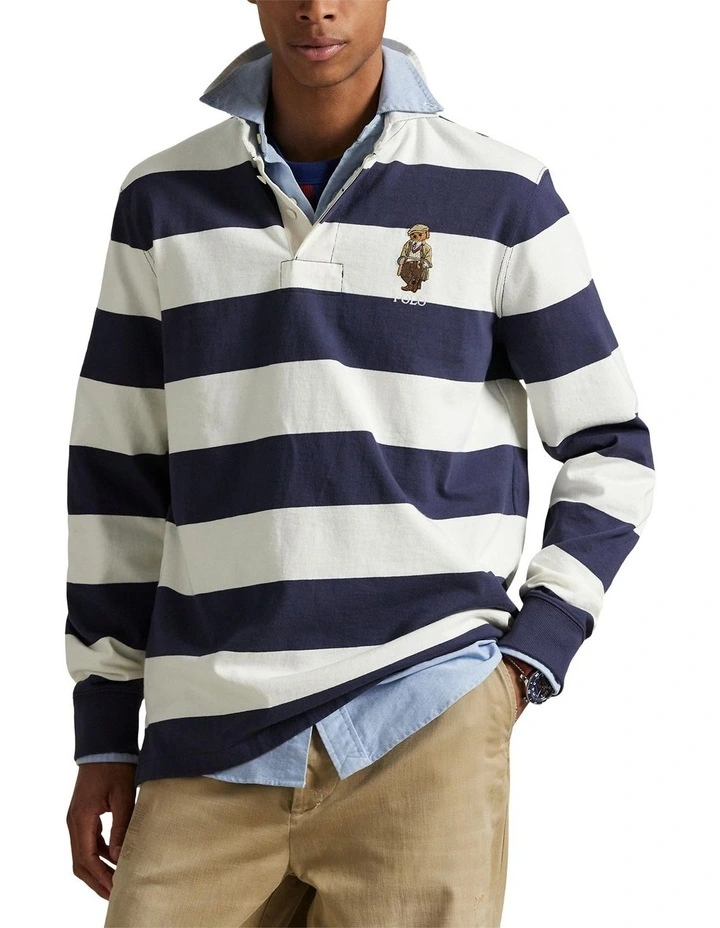 Classic Fit Polo Bear Rugby Shirt in Multi image 1