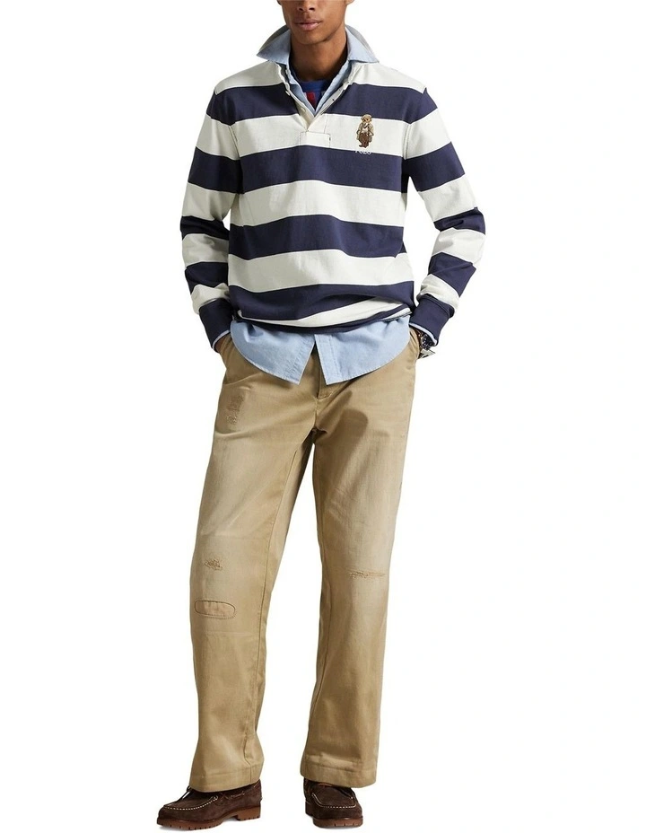 Classic Fit Polo Bear Rugby Shirt in Multi image 3