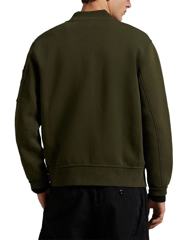 Double-Knit Flight Jacket in Green image 2