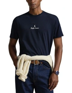 Classic Fit Logo Jersey T-shirt in Blue