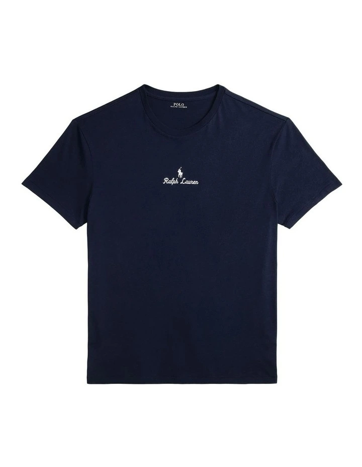 Classic Fit Logo Jersey T-shirt in Blue image 4