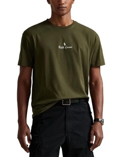 Classic Fit Logo Jersey T-shirt in Green