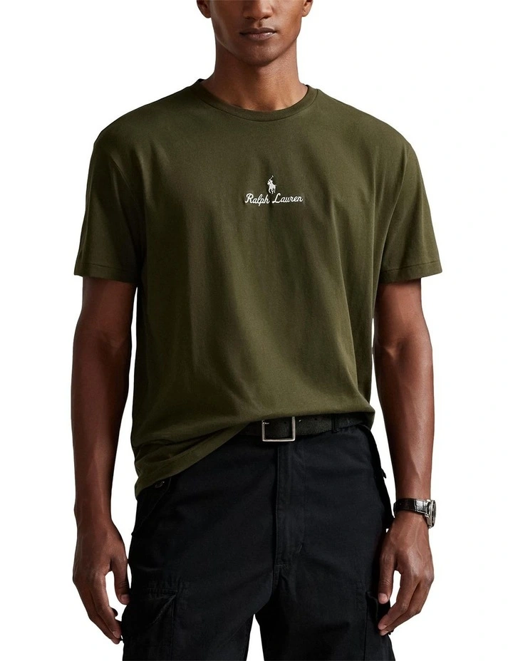Classic Fit Logo Jersey T-shirt in Green image 1