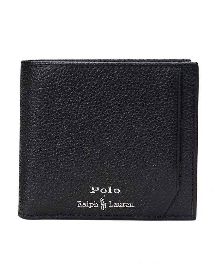 Pebbled Leather Billfold Coin Wallet image 1