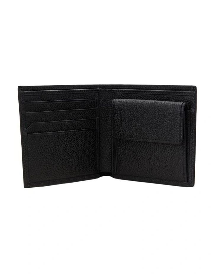 Pebbled Leather Billfold Coin Wallet image 3