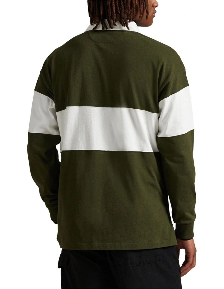 Big Fit Polo Sport Rugby Shirt in Green image 2