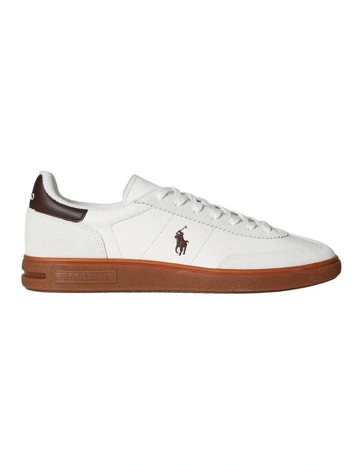 Bedford Leather Suede Sneaker in White image 1