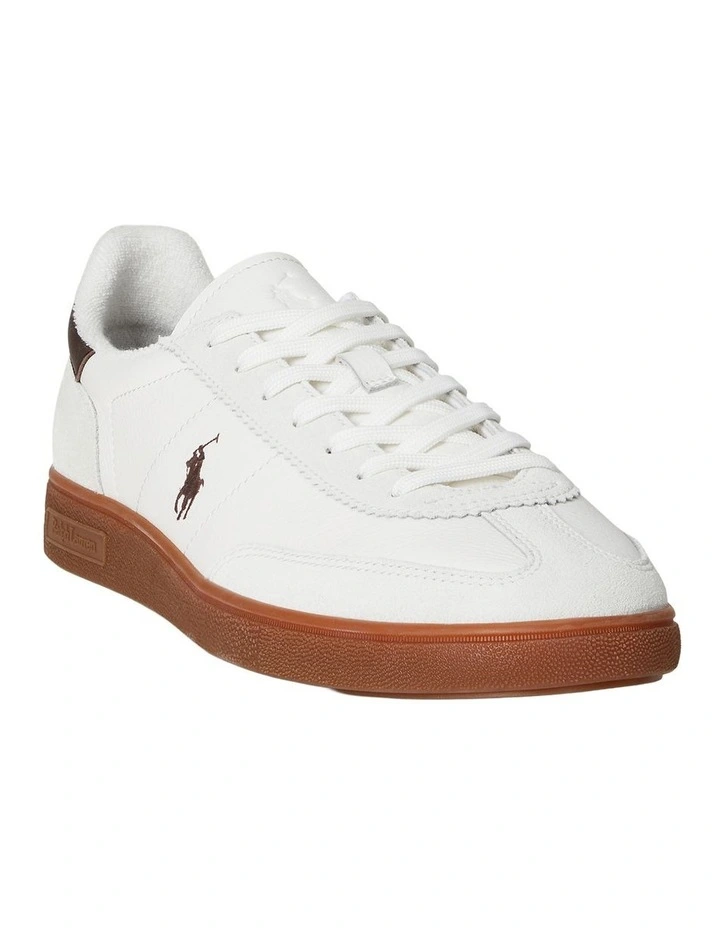 Bedford Leather Suede Sneaker in White image 2