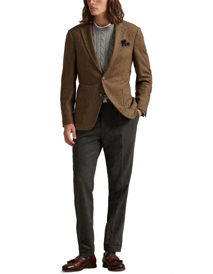Polo Modern Fit Herringbone Sport Coat in Brown image 2