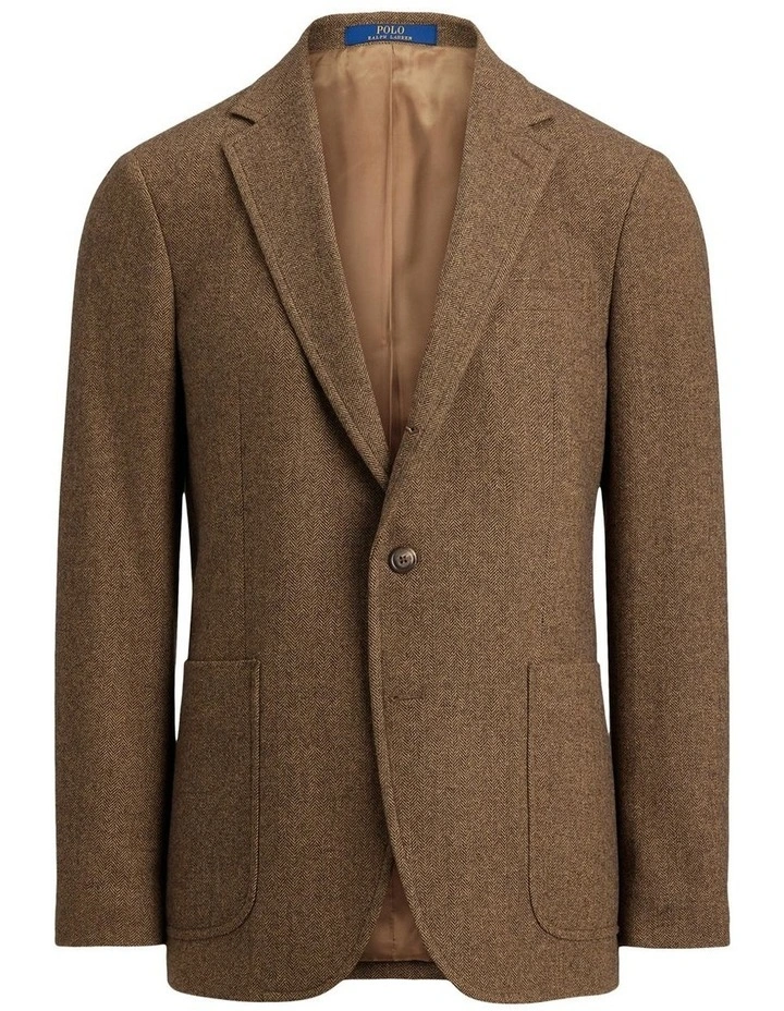 Polo Modern Fit Herringbone Sport Coat in Brown image 4