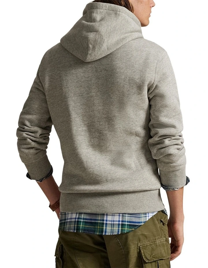 Polo Bear Fleece Hoodie in Grey image 2