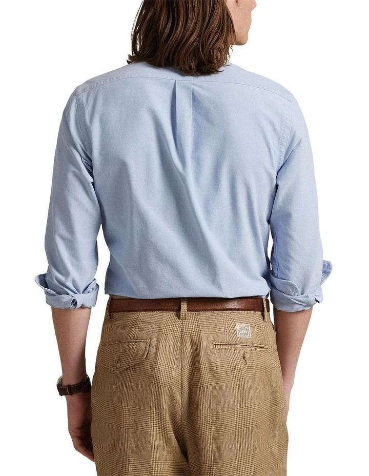 Classic Fit Polo Bear Oxford Shirt in Blue image 2