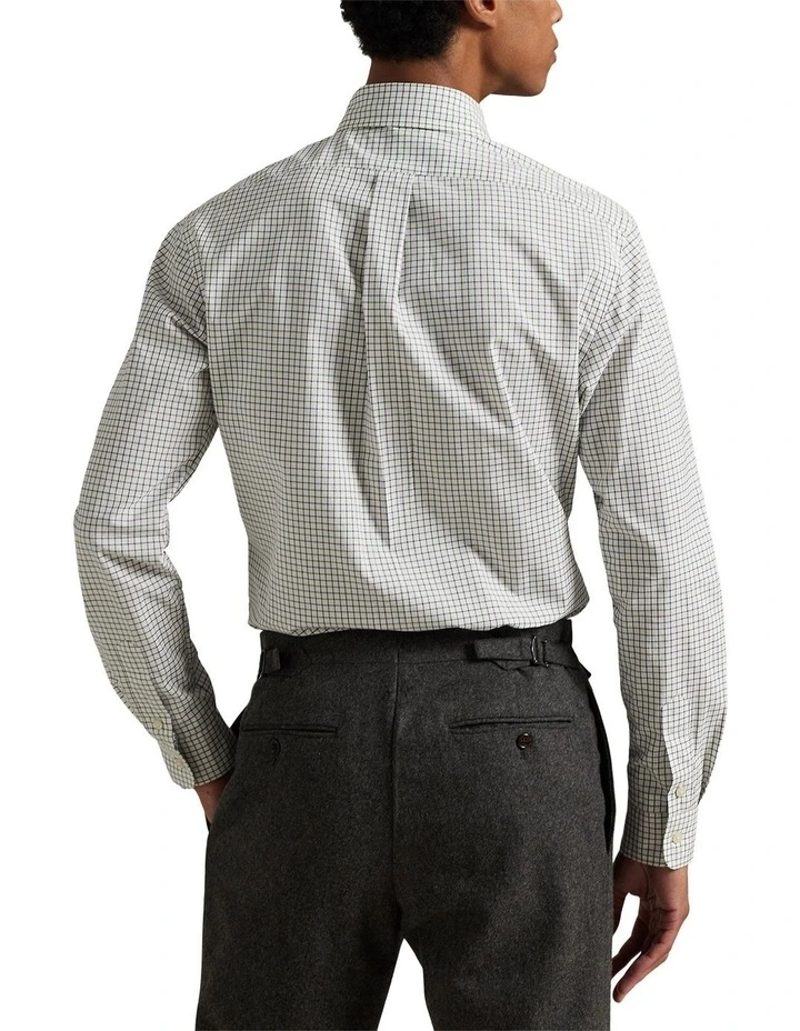 Classic Fit Tattersall Poplin Shirt in Green image 2