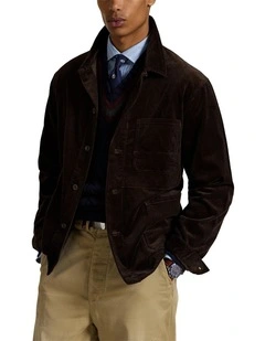 Corduroy Utility Jacket in Brown