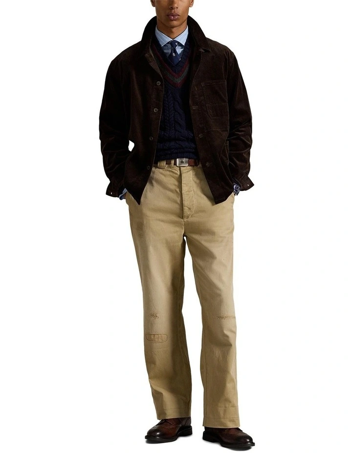 Corduroy Utility Jacket in Brown image 2