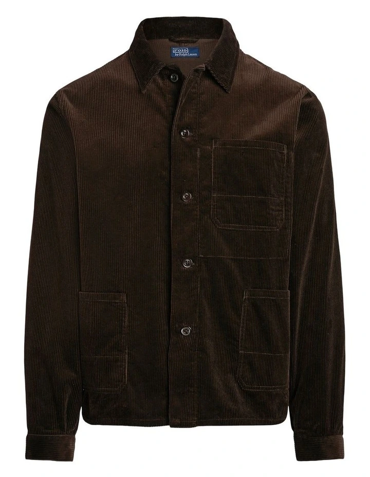 Corduroy Utility Jacket in Brown image 4