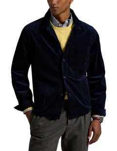 Corduroy Utility Jacket in Blue
