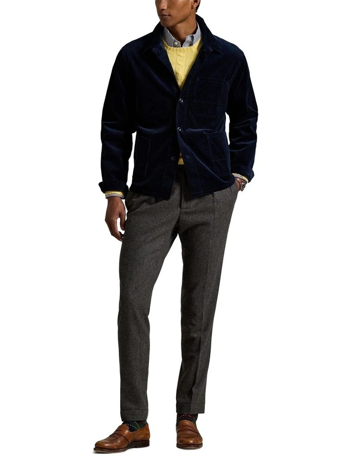 Corduroy Utility Jacket in Blue image 2