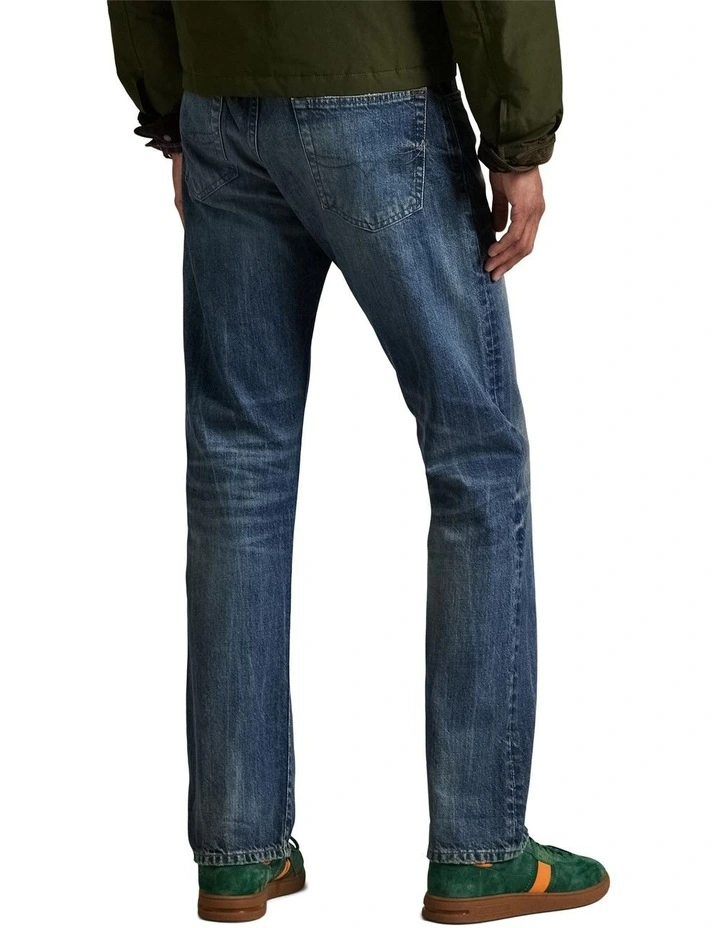 Hampton Straight Distressed Jean in Blue image 2