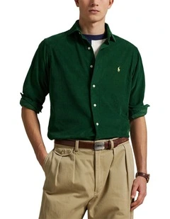 Classic Fit Corduroy Shirt in Green
