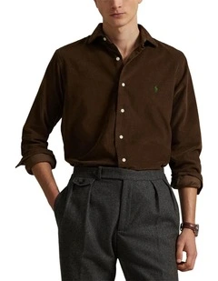 Classic Fit Corduroy Shirt in Brown