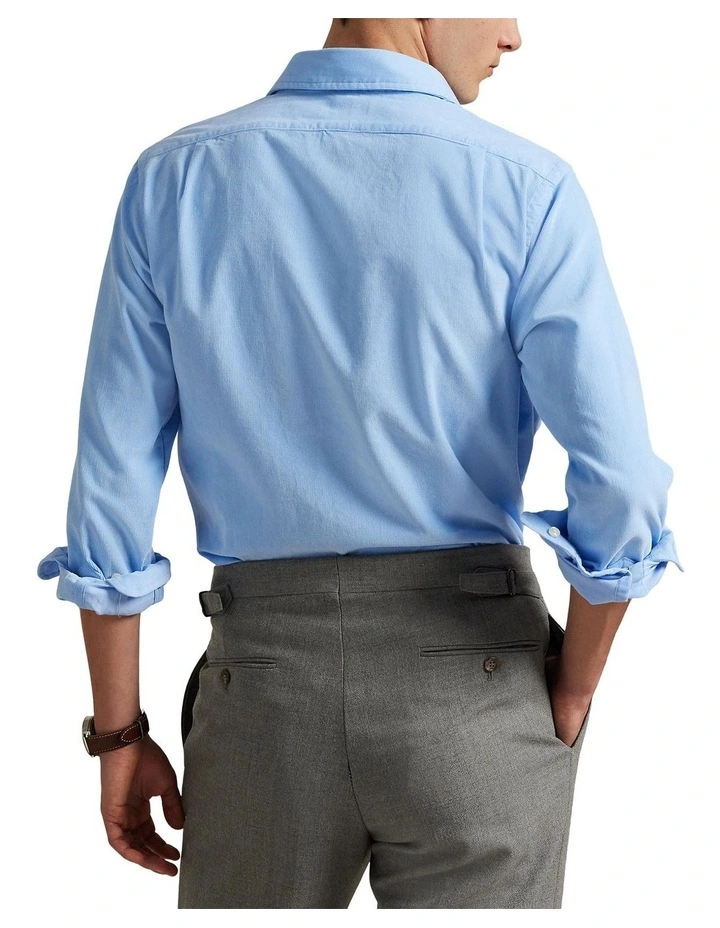 Classic Fit Corduroy Shirt in Blue image 2