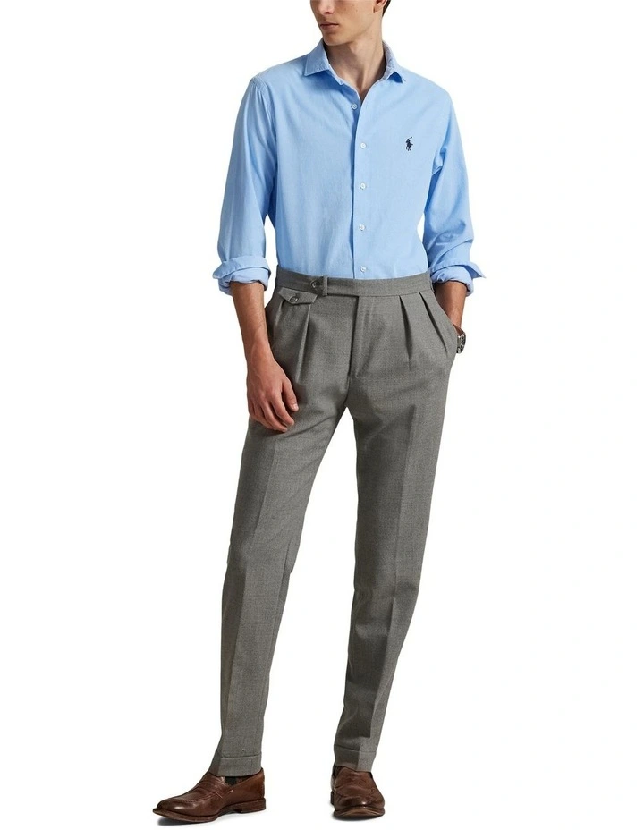 Classic Fit Corduroy Shirt in Blue image 3