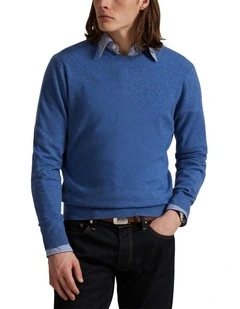Wool Crewneck Sweater in Blue