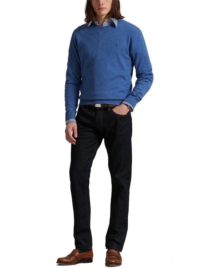 Wool Crewneck Sweater in Blue image 3