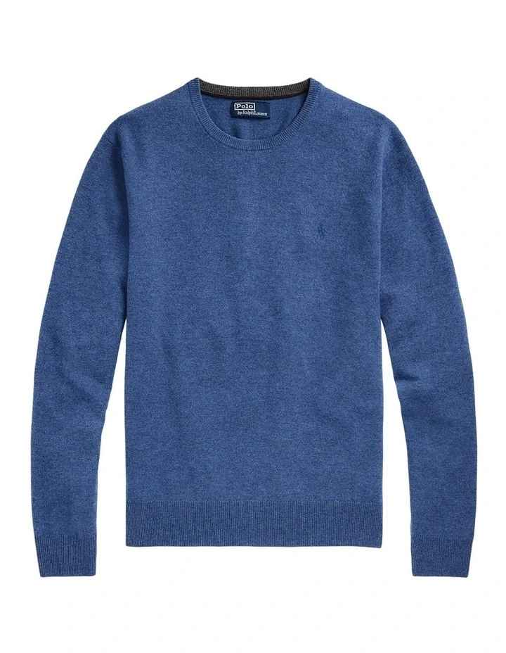 Wool Crewneck Sweater in Blue image 4