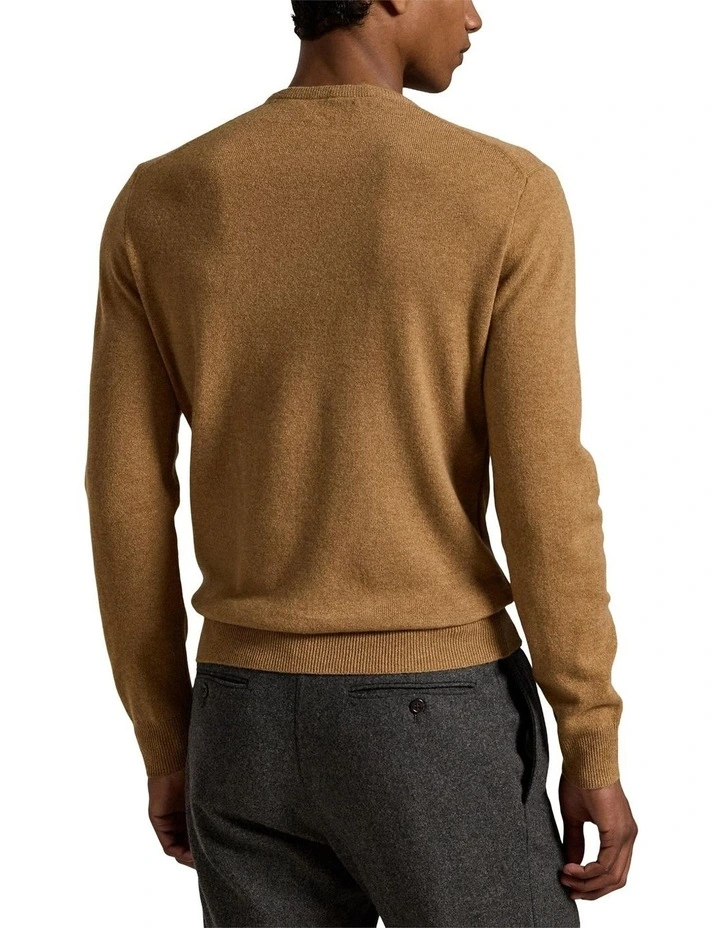 Wool Crewneck Sweater in Brown image 2