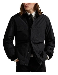 The Elsdon Down Utility Jacket in Black