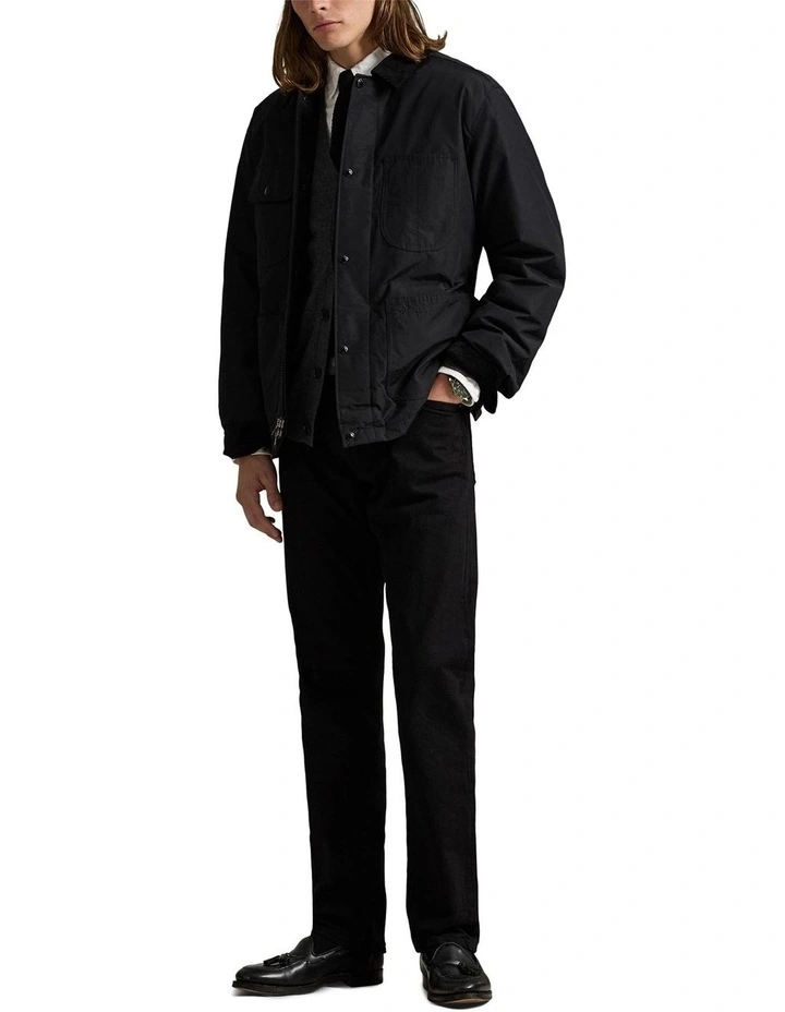 The Elsdon Down Utility Jacket in Black image 2