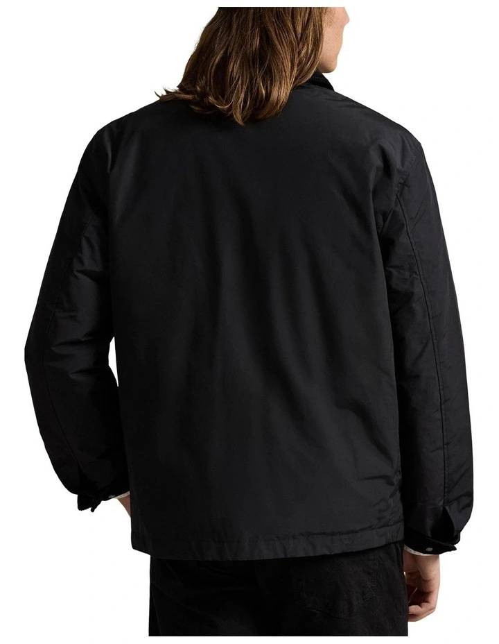 The Elsdon Down Utility Jacket in Black image 3