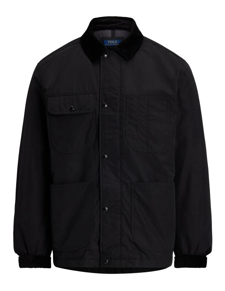 The Elsdon Down Utility Jacket in Black image 4