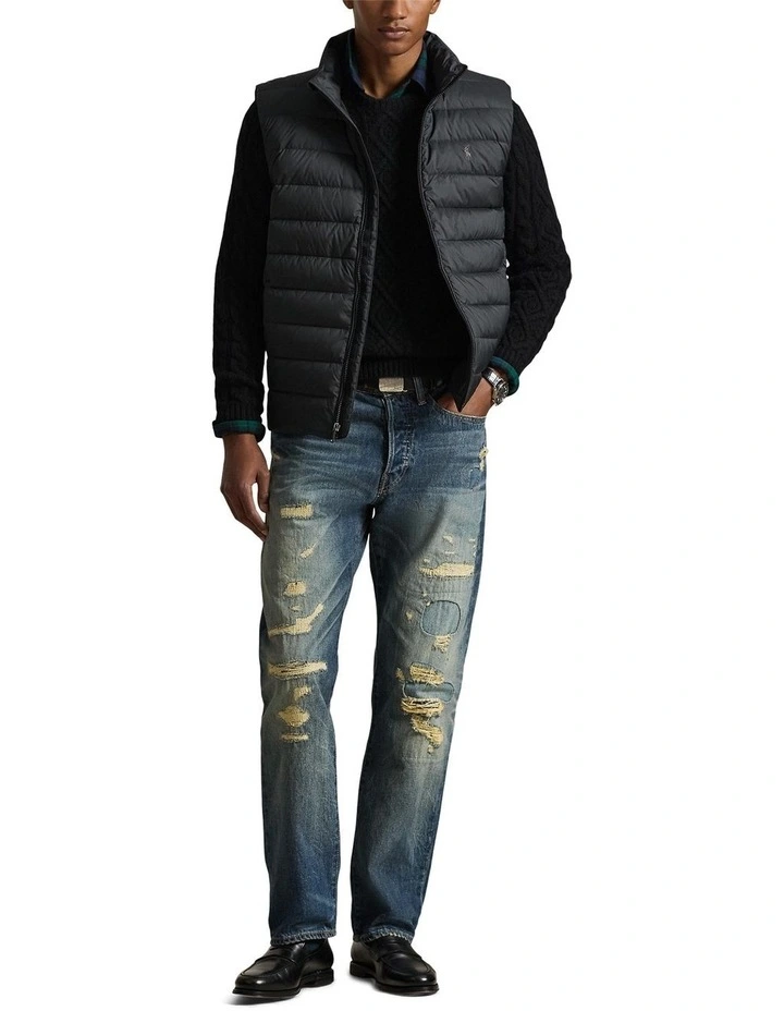 The Colden Packable Down Vest in Black image 3