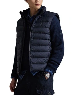 The Colden Packable Down Vest in Navy
