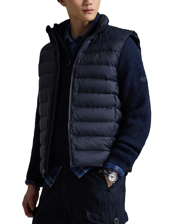 The Colden Packable Down Vest in Navy image 1