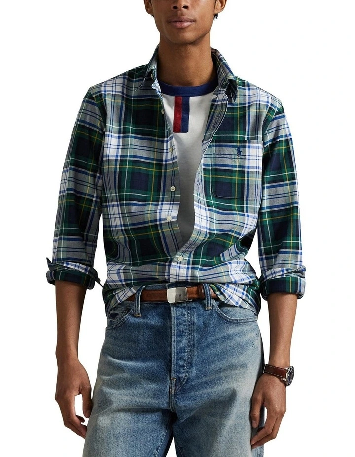 Classic Fit Plaid Oxford Shirt in Assorted image 1
