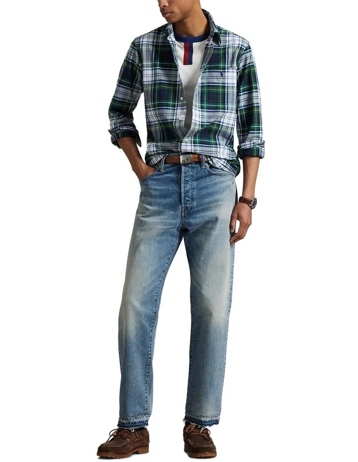 Classic Fit Plaid Oxford Shirt in Assorted image 3