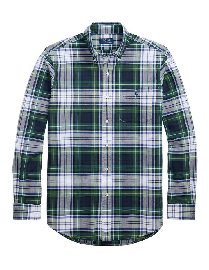 Classic Fit Plaid Oxford Shirt in Assorted image 4