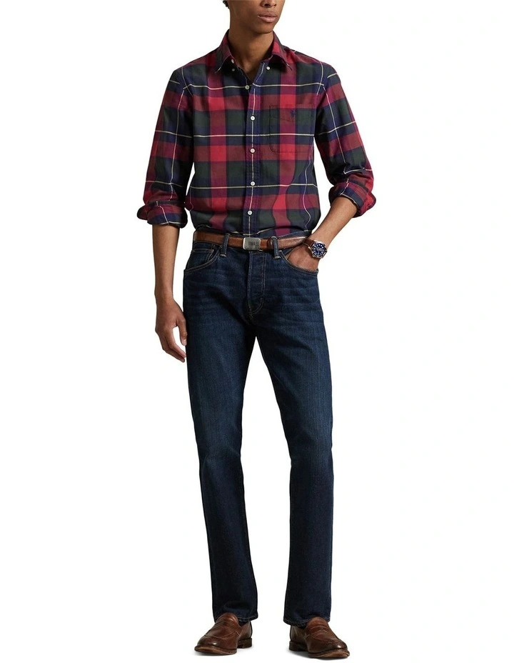 Classic Fit Plaid Oxford Shirt in Assorted image 3