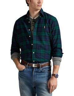 Classic Fit Plaid Oxford Shirt
