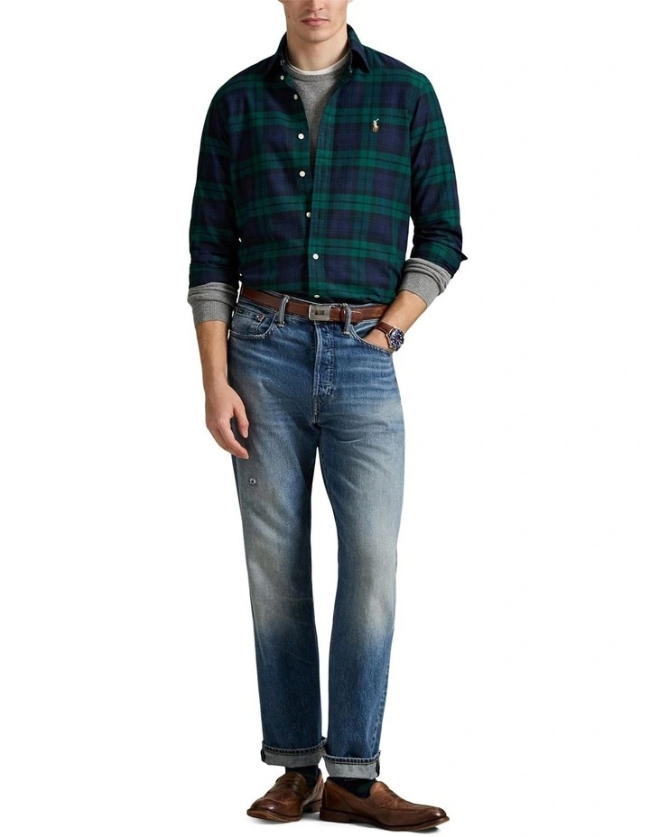 Classic Fit Plaid Oxford Shirt image 3