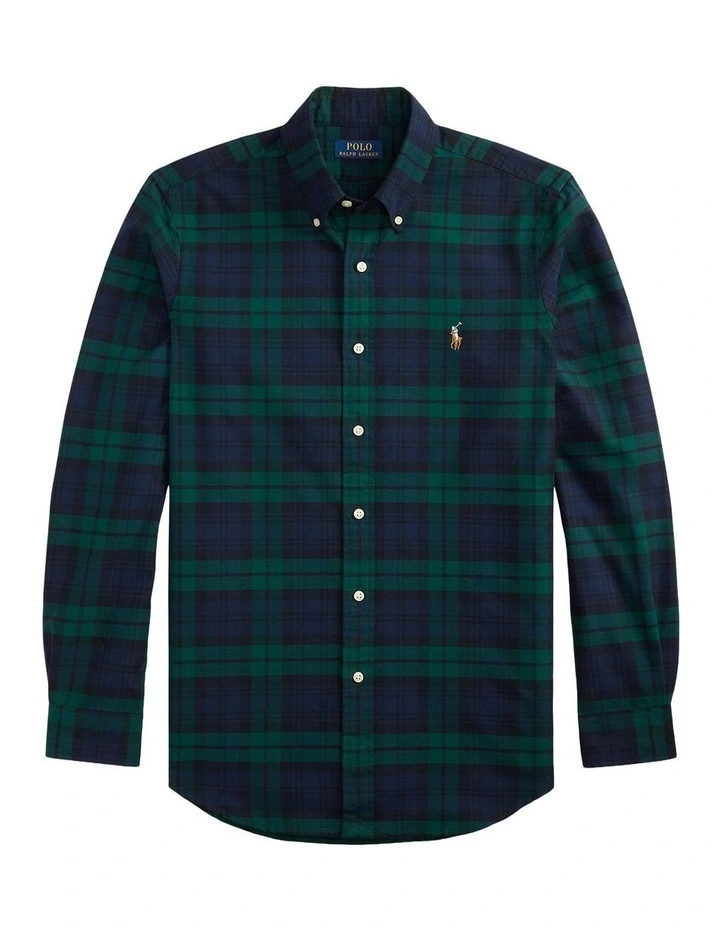 Classic Fit Plaid Oxford Shirt image 4