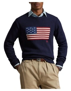 The Iconic Flag Sweater in Blue