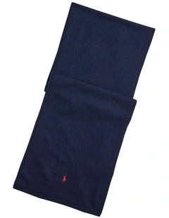 Lightweight Knit Cotton Scarf in Black