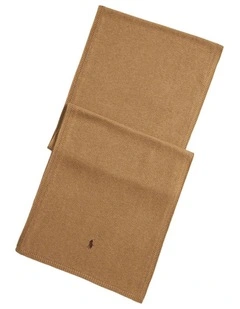 Lightweight Knit Cotton Scarf in Brown