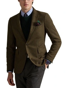 Modern Fit Plaid Sport Coat in Green