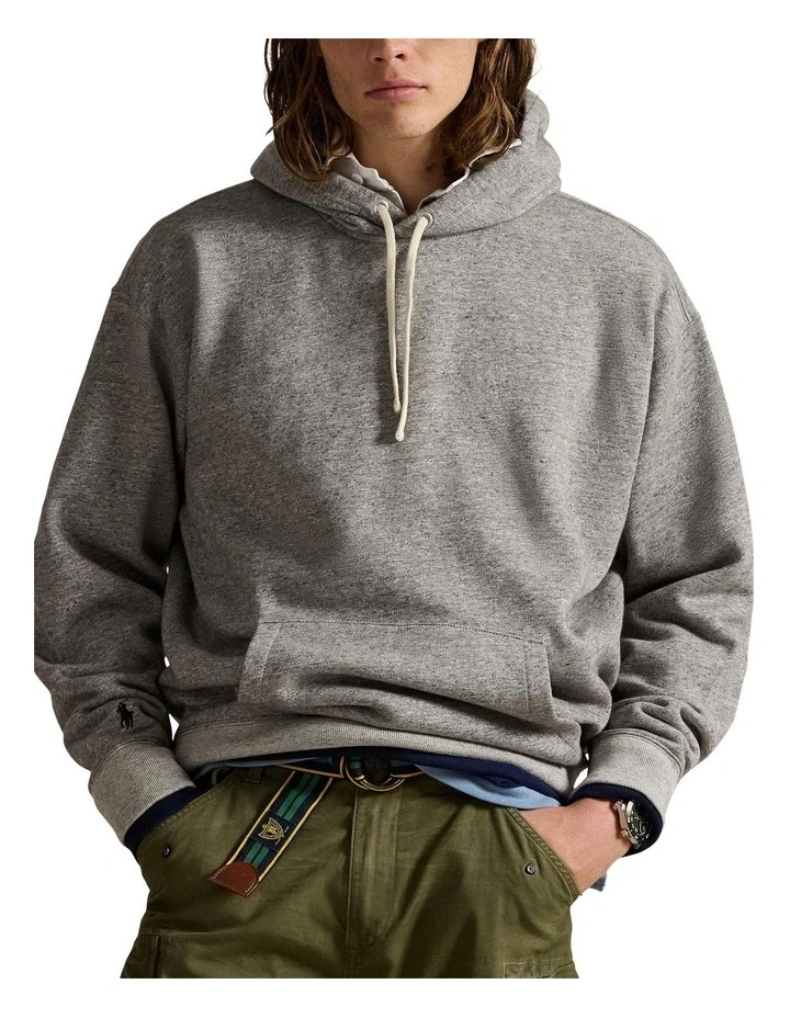 Big Fit Fleece Hoodie in Grey image 1